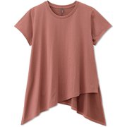 アシンメトリーショートスリーブティー ASYMMETRY S/S TEE DC722112 ローズトープ(RT) XLサイズ [フィットネス ヨガ シャツ レディース]