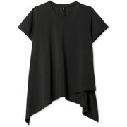 アシンメトリーショートスリーブティー ASYMMETRY S/S TEE DC722112 ブラック(K) Mサイズ [フィットネス ヨガ シャツ レディース]