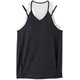ヘザーメッシュレイヤードタンク HEATHER MESH LAYERED TANK DC522130 ウォッシュブラック(WK) Mサイズ [フィットネス ヨガ カップ付きシャツ レディース]