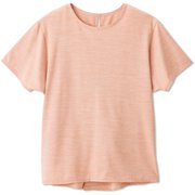 ヘザーメッシュトップ HEATHER MESH TOP DC522131 コーラル(CL) Lサイズ [フィットネス ヨガ シャツ レディース]
