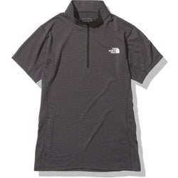 ショートスリーブフラッシュドライスリーディージップアップ レディース カットソー ミックスチャコール（ZC） Lサイズ NTW12202