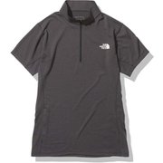 ショートスリーブフラッシュドライスリーディージップアップ レディース カットソー ミックスチャコール(ZC) XLサイズ NTW12202