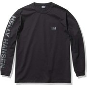 ロングスリーブレターティー L/S Letter Tee HE32217 ブラック(K) Lサイズ [アウトドア カットソー メンズ]