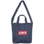 22229064 [EDWIN ボックスロゴ ショルダートートバッグ Lサイズ 大容量 2WAY NAVY]