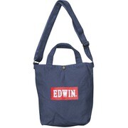 22229066 [EDWIN ボックスロゴ ショルダートートバッグ Sサイズ A4収納 2WAY NAVY]