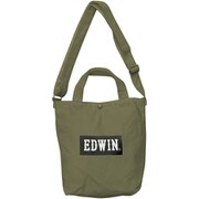 22229066 [EDWIN ボックスロゴ ショルダートートバッグ Sサイズ A4収納 2WAY KHAKI]