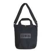 22229066 [EDWIN ボックスロゴ ショルダートートバッグ Sサイズ A4収納 2WAY BLACK-2]