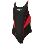 【FINA承認】フレックスゼロ2ジュニアエイムカットスーツ FLEX ZERO II Junior Suit SCG02206F ブラック×レッド(KR) 130サイズ [スイミング 競泳水着 ガールズ]