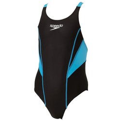【FINA承認】フレックスゼロ2ジュニアエイムカットスーツ FLEX ZERO II Junior Suit SCG02206F ブラック×ターコイズ(KQ) 140サイズ [スイミング 競泳水着 ガールズ]