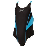 【FINA承認】フレックスゼロ2ジュニアエイムカットスーツ FLEX ZERO II Junior Suit SCG02206F ブラック×ターコイズ(KQ) 140サイズ [スイミング 競泳水着 ガールズ]