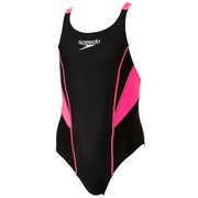 【FINA承認】フレックスゼロ2ジュニアエイムカットスーツ FLEX ZERO II Junior Suit SCG02206F ブラック×フラッシュピンク(KP) 140サイズ [スイミング 競泳水着 ガールズ]