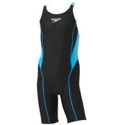 【FINA承認】フレックスゼロ2ジュニアオープンバックニースキン FLEX ZERO II Junior Openback kneeskin SCG12206F ブラック×ターコイズ(KQ) 130サイズ [スイミング 競泳水着 ガールズ]