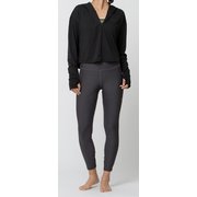 スロークロップドフーディ Slow Cropped Hoodie SAW02231 ブラック(K) Lサイズ [フィットネス ヨガ フーディー レディース]