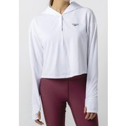 スロークロップドフーディ Slow Cropped Hoodie SAW02231 ホワイト(W) Lサイズ [フィットネス ヨガ フーディー レディース]