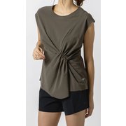リファインドツイストトップ Refined Twist Top SFW72165 スモークカーキ(SK) Mサイズ [フィットネス シャツ レディース]