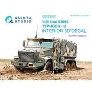 1/35 3Dデカールシリーズ QNTD35026 ウラル63095 タイフーンU 内装3Dデカール （RPGスケールモデル用） [プラモデル用パーツ]