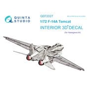 1/72 3Dデカールシリーズ QNTD72027 F-14A 内装3Dデカール （ハセガワ用） [プラモデル用パーツ]