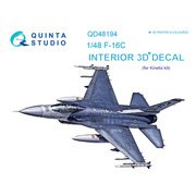 1/48 3Dデカールシリーズ QNTD48194 F-16C 内装3Dデカール （キネティック用） [プラモデル用パーツ]