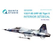 1/32 3Dデカールシリーズ QNTD32086 F-5E-3/RF-5E 内装3Dデカール （キティホーク用） [プラモデル用パーツ]