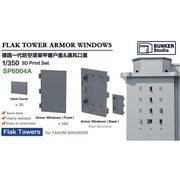 1/350 レジン製ディティールアップパーツ SP6004A ドイツ軍 高射砲塔用装甲窓 ＆ 換気口カバーセット（タコムTKO6004 ＆ 6005用） [プラモデル用パーツ]
