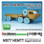 1/35 レジン製ディティールアップパーツ DM35133 現用 米/イスラエル アメリカ陸軍/IDF M977HEMTTトラック自重変形ホイールセット グッドイヤータイヤ（イタレリ/トランペッター用） [プラモデル用パーツ]