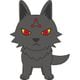 呪術廻戦 伏黒の式神 ぬいぐるみキーホルダー 玉犬・黒 [キャラクターグッズ]
