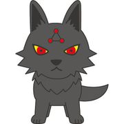 呪術廻戦 伏黒の式神 ぬいぐるみキーホルダー 玉犬・黒 [キャラクターグッズ]