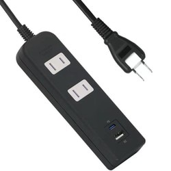 ヨドバシカメラオリジナル USBポート付 電源タップ PD20W 2個口 5m ブラック TLU-25020PDBK