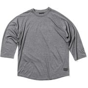 ハイブリッド ウール スリークォーターズ ティ AREA241-HYBRID WOOL 3/4 TEE MB6120 グレイ(GR) Mサイズ [アウトドア カットソー メンズ]