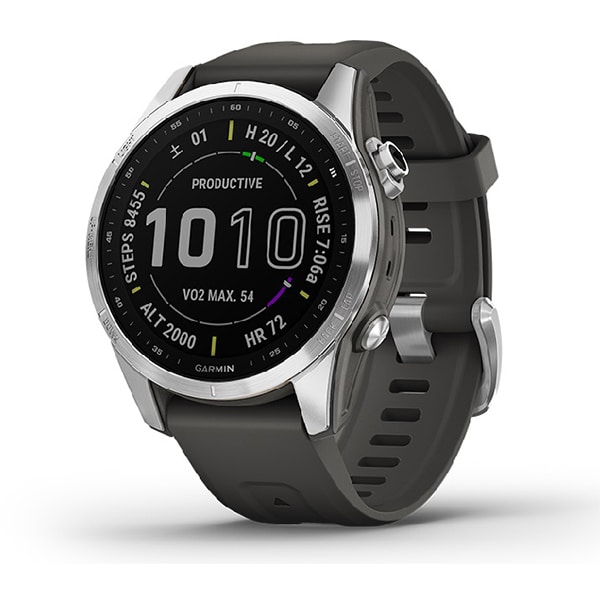 ガーミン GARMIN010-02539-04 [fenix 7S（フェニックス 7s） Silver / Graphite GPSスマートウォッチ]  - 商品の画像