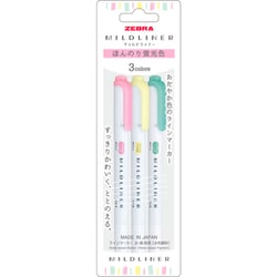 マイルドライナー ほんのり蛍光色 3色セット WKT7-3C-N