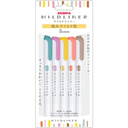 マイルドライナー 和みマイルド色 5色セット WKT7-5C-RC-N