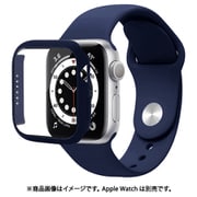 JGWSSCW7L-NV [Apple Watch Series 7 用 シンプルモノカラーバンド＆ガラスケース  45mm NV]