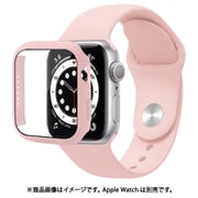 JGWSSCW7L-SPK [Apple Watch Series 7 用 シンプルモノカラーバンド＆ガラスケース  45mm PK]