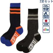 VALUE WARM JR SET 4100906 BK+BL/OR [スキーソックス ジュニア]