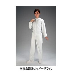 EA996DB-3 [クリーンルーム用継ぎ作業服（白/センターファスナー） LL]