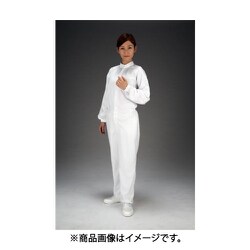 EA996DD-2 [クリーンルーム用継ぎ作業服（白/センターファスナー） L]