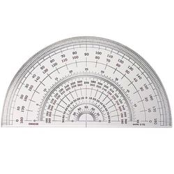 分度器 半円250×3mm厚 S-25 25-0260