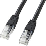 LANケーブル 0.5m CAT6 ブラック 爪折れ防止 PoE対応 単線 UTP ストレート結線 RJ45 KB-T6TS-005BKN