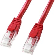 LANケーブル 0.5m CAT6 レッド 爪折れ防止 PoE対応 単線 UTP ストレート結線 RJ45 KB-T6TS-005RN