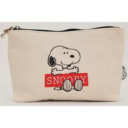 7100-M PN101 [PEANUTS スヌーピー 帆布ポーチM ボックスロゴ]