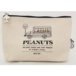 7100-M PN102 [PEANUTS スヌーピー 帆布ポーチM スクールバス]