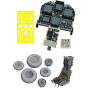 EDU644145 1/48 ルックプラス シリーズ F/A-18E 計器盤 w/パーツセット （モンモデル用） [プラモデル用パーツ]