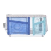 ペン&ツールポーチ メッシュ マチ付 水色 53353006