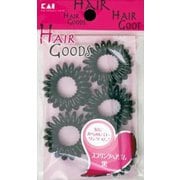 H/G スプリングヘアゴム 黒 5P HA3050