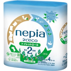 ネピア ネピeco トイレットロール 2倍巻4ロール ダブル50m