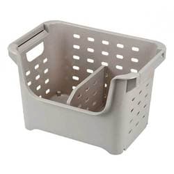 リバティーコーポレーション キッチン 積み重ね ストッカー 仕切り付 ワームグレー Style Storage LD-246