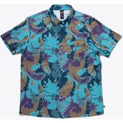 シェイドライトショートスリーブシャツ SHADE LITE SHORT SLEEVE SHIRT OM3536 538 Allium Flora Print Lサイズ [アウトドア シャツ メンズ]
