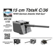 72CMM126 独・15cm TbtsK C/36艦載砲・「大西洋の壁」要塞設置型 [1/72スケール プラモデル レジン製キット]