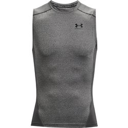 ヒートギアアーマー コンプレッション スリーブレス シャツ メンズ フィットネス ノースリーブ Carbon Heather/Black（090） SMサイズ 1361522